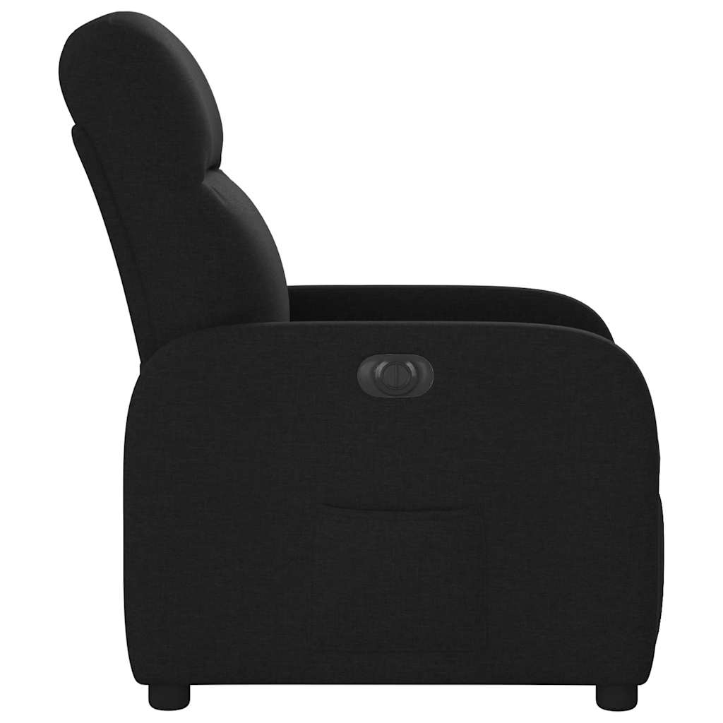 Fauteuil verstelbaar elektrisch stof zwart