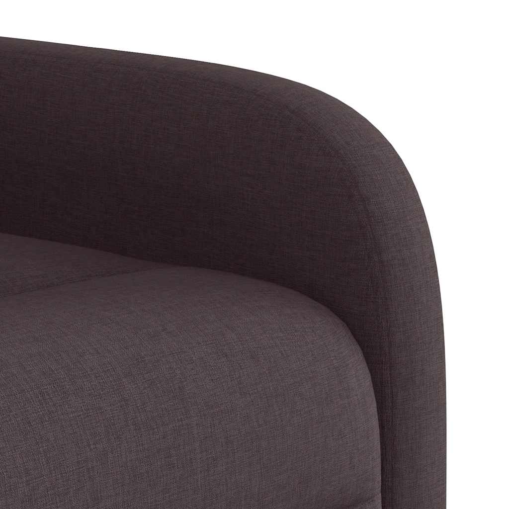Fauteuil verstelbaar elektrisch stof donkerbruin