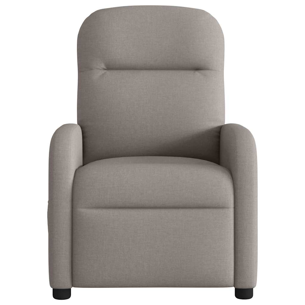 Fauteuil verstelbaar elektrisch stof taupe