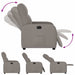 Fauteuil verstelbaar elektrisch stof taupe