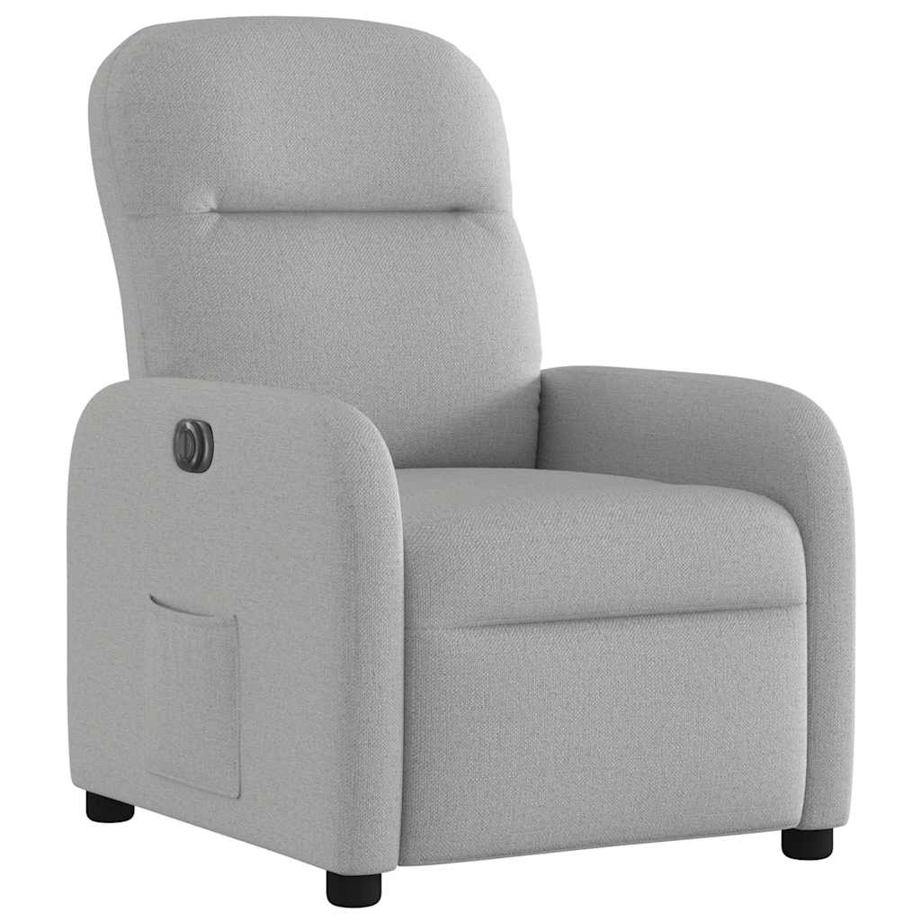 Fauteuil elektrisch verstelbaar stof wolk grijs