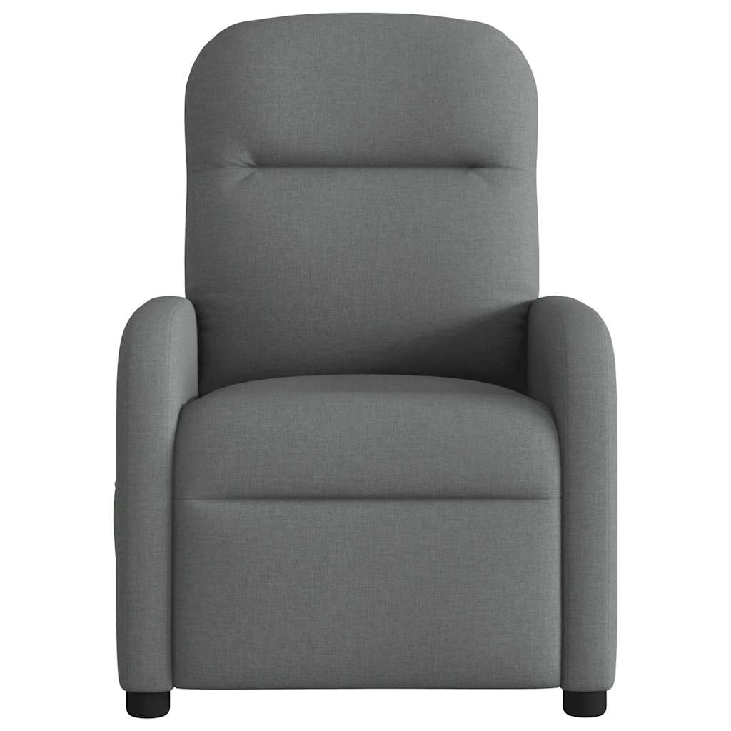Massagestoel elektrisch verstelbaar stof donkergrijs