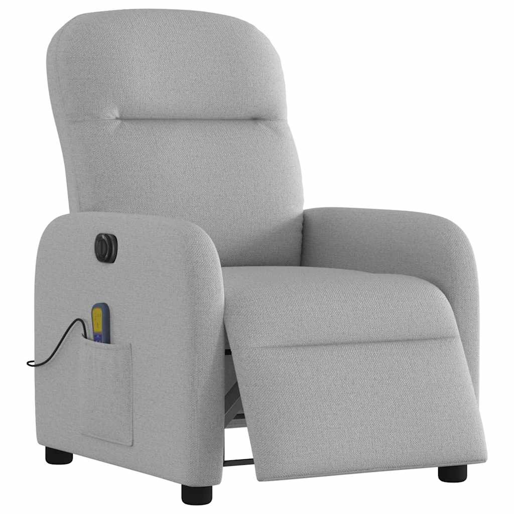 Massagestoel elektrisch verstelbaar stof wolk grijs
