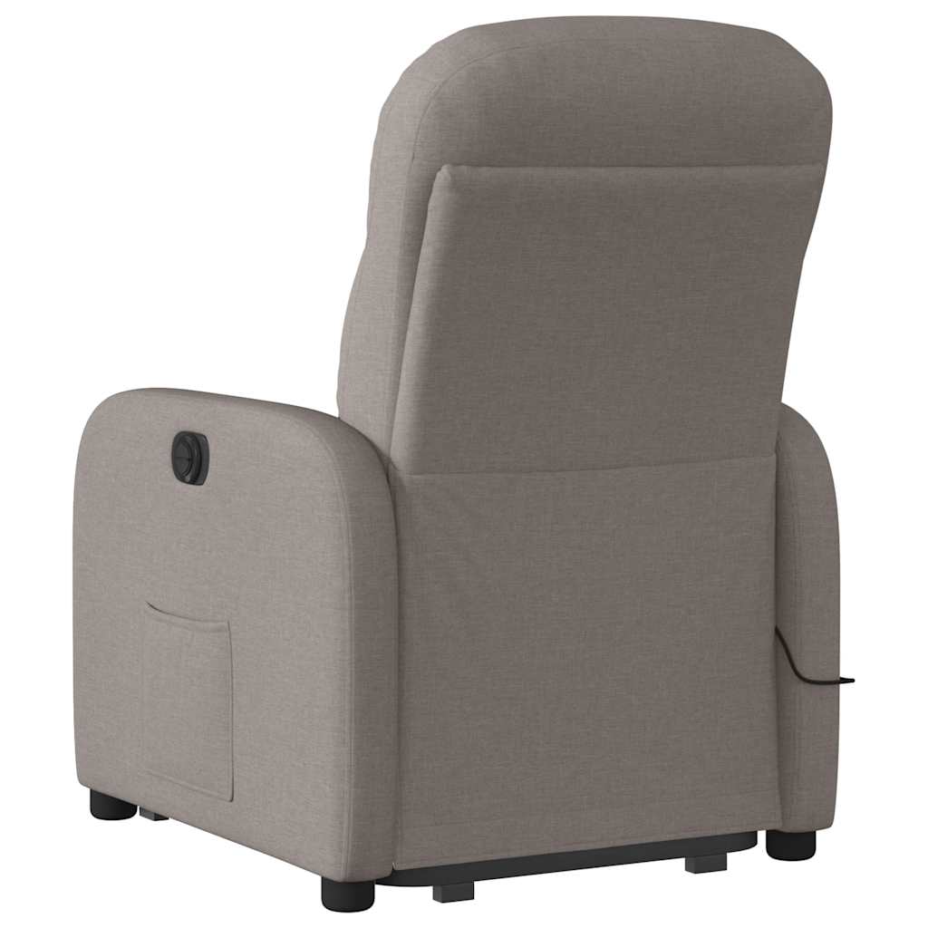 Sta-op-massagestoel verstelbaar stof taupe