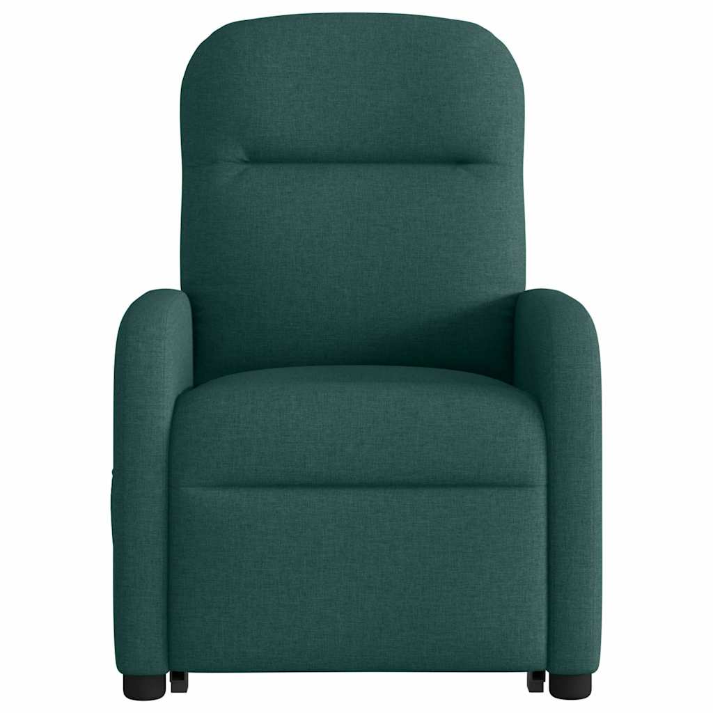 Sta-op-massagestoel elektrisch verstelbaar stof donkergroen