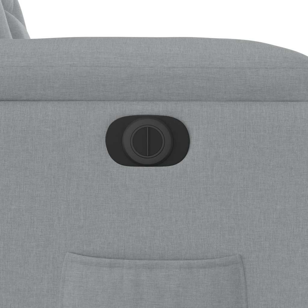 Fauteuil elektrisch verstelbaar stof lichtgrijs