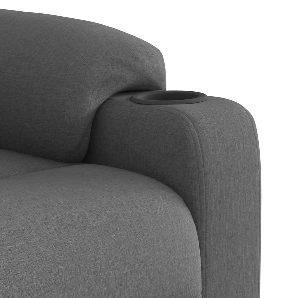 Fauteuil elektrisch verstelbaar stof donkergrijs