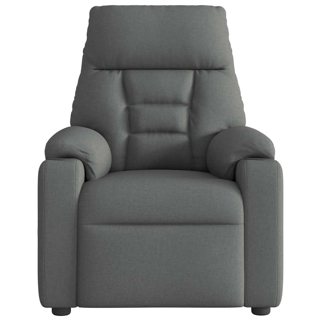 Fauteuil elektrisch verstelbaar stof donkergrijs