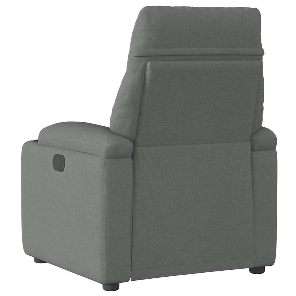 Fauteuil elektrisch verstelbaar stof donkergrijs
