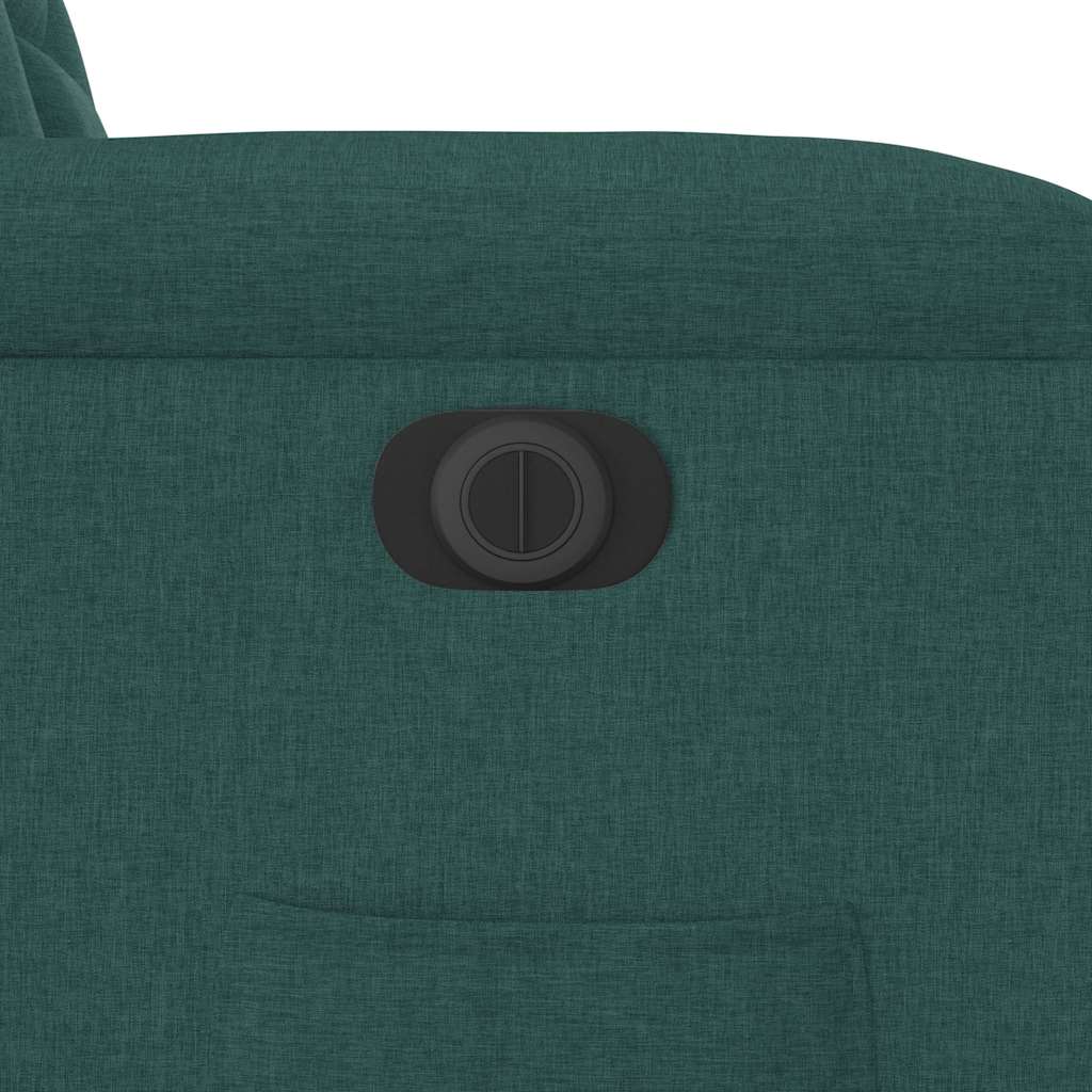 Fauteuil verstelbaar elektrisch stof donkergroen