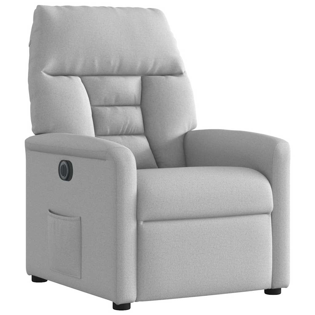 Fauteuil elektrisch verstelbaar stof wolk grijs