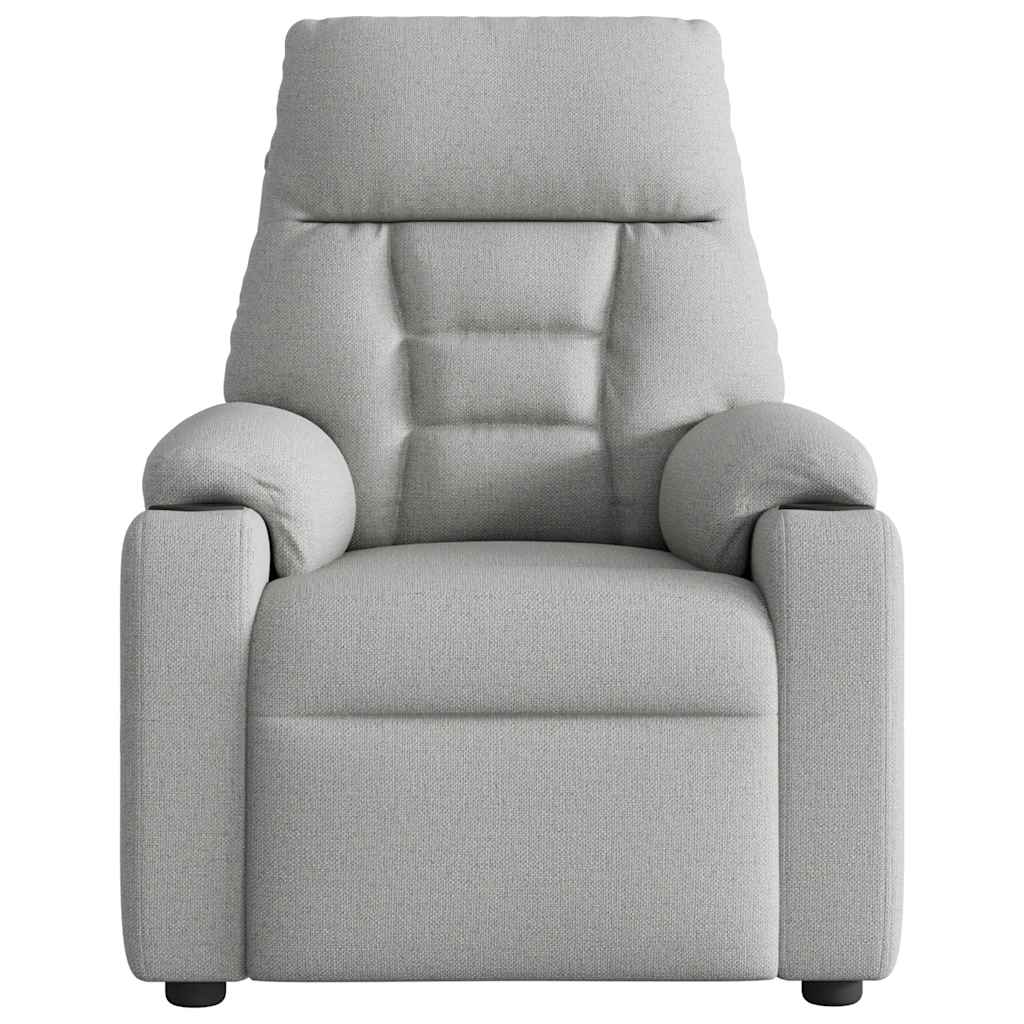 Fauteuil elektrisch verstelbaar stof wolk grijs