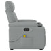 Massagestoel elektrisch verstelbaar stof lichtgrijs