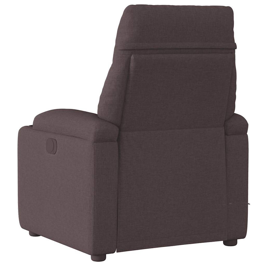 Massagestoel elektrisch verstelbaar stof donkerbruin