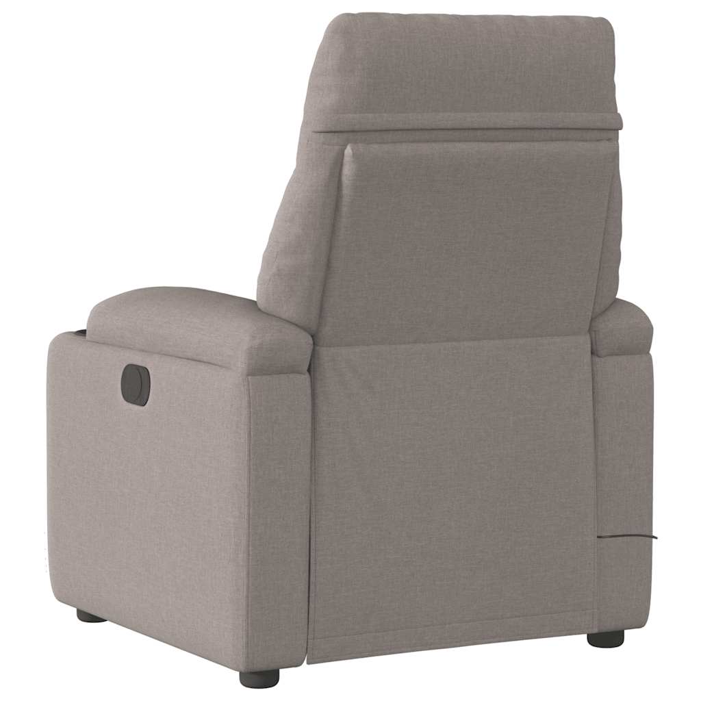 Massagestoel elektrisch verstelbaar stof taupe
