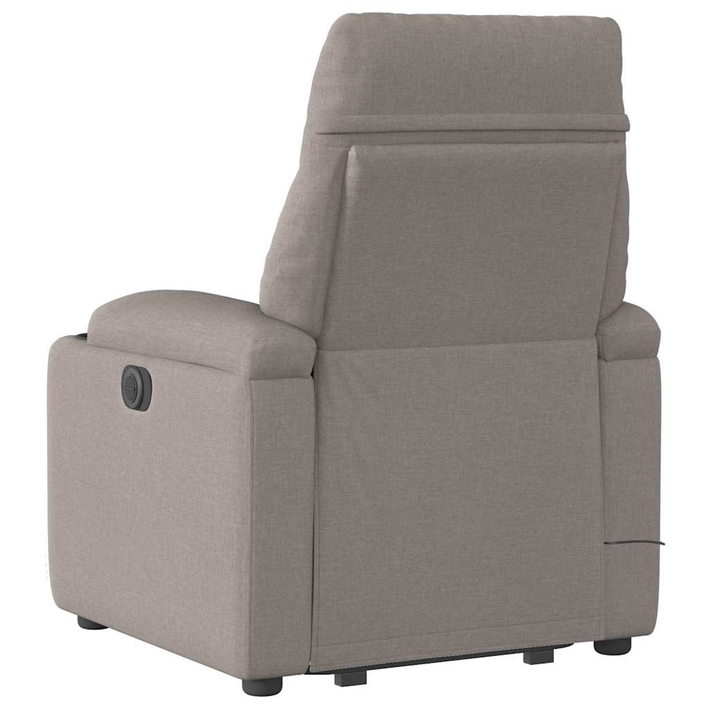 Sta-op-massagestoel verstelbaar stof taupe