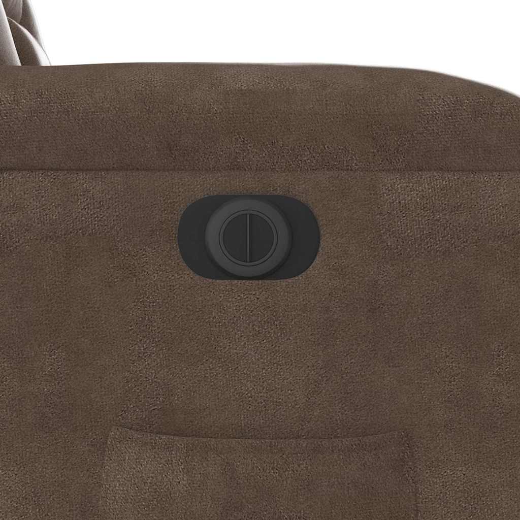 Fauteuil verstelbaar elektrisch microvezelstof bruin