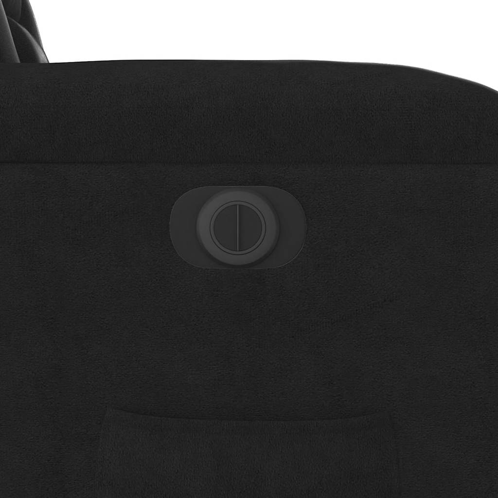 Fauteuil verstelbaar elektrisch microvezelstof zwart