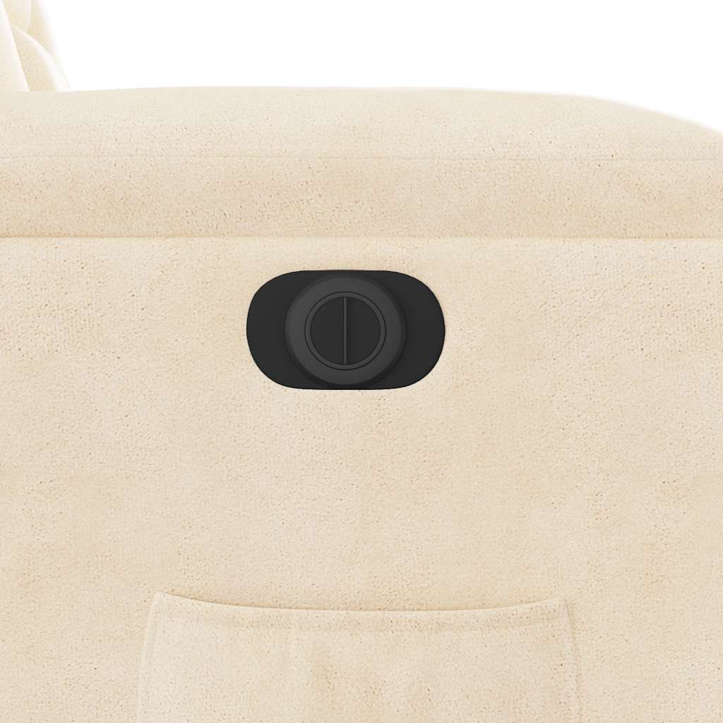 Fauteuil elektrisch verstelbaar microvezelstof beige
