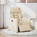 Fauteuil elektrisch verstelbaar microvezelstof beige