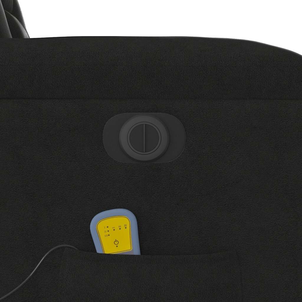 Massagestoel elektrisch verstelbaar microvezelstof zwart