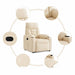 Sta-op-stoel verstelbaar microvezelstof beige