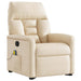 Sta-op-massagestoel verstelbaar microvezelstof beige