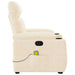 Sta-op-massagestoel verstelbaar microvezelstof beige