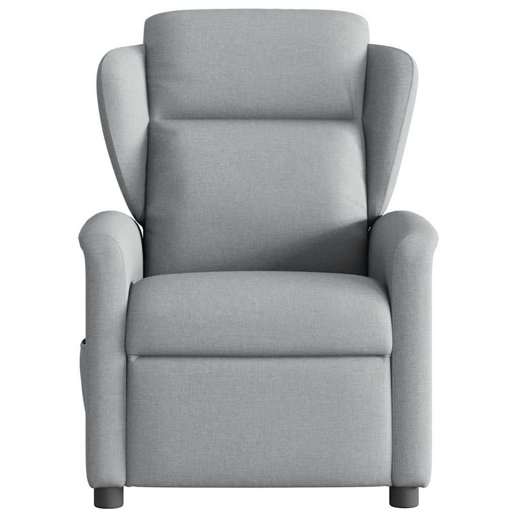 Fauteuil elektrisch verstelbaar stof lichtgrijs