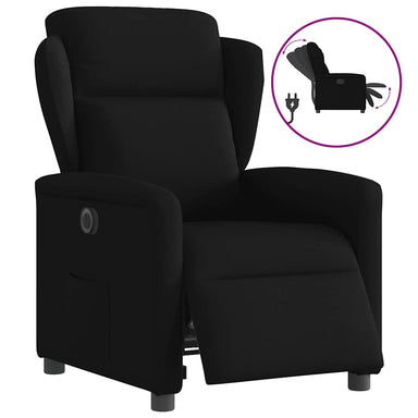 Fauteuil verstelbaar elektrisch stof zwart
