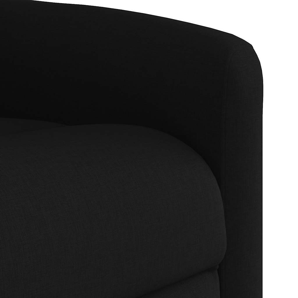 Fauteuil verstelbaar elektrisch stof zwart