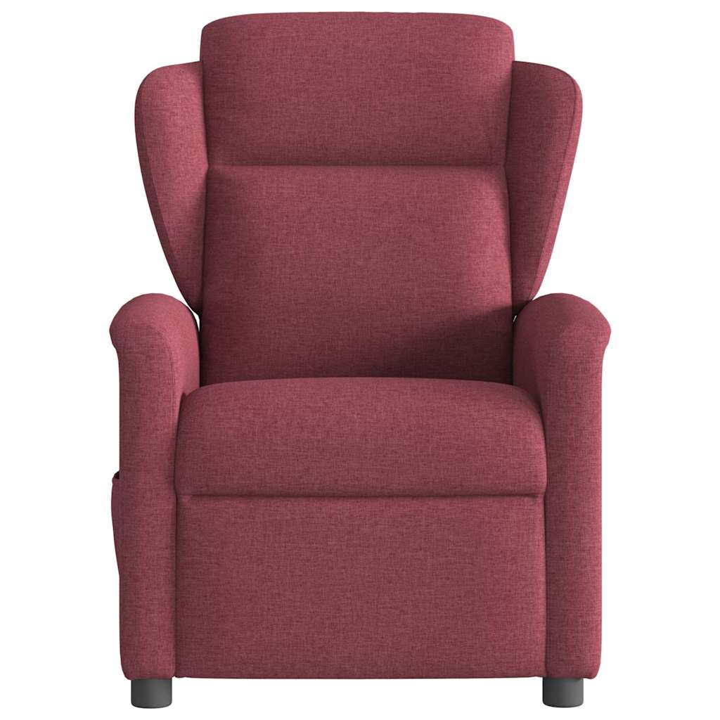 Fauteuil verstelbaar elektrisch stof wijnrood