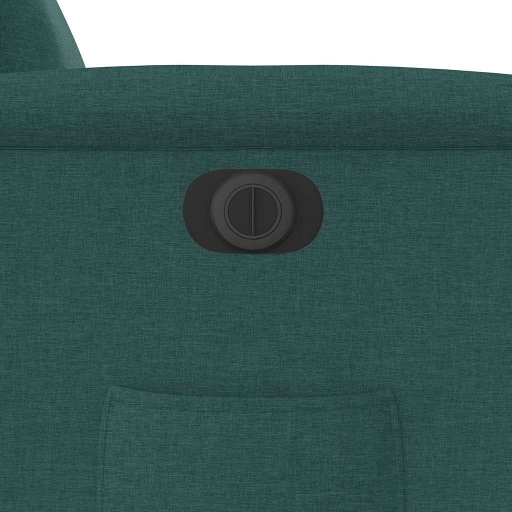 Fauteuil verstelbaar elektrisch stof donkergroen