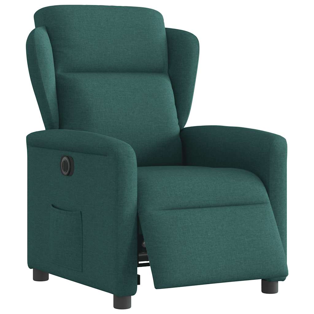 Fauteuil verstelbaar elektrisch stof donkergroen