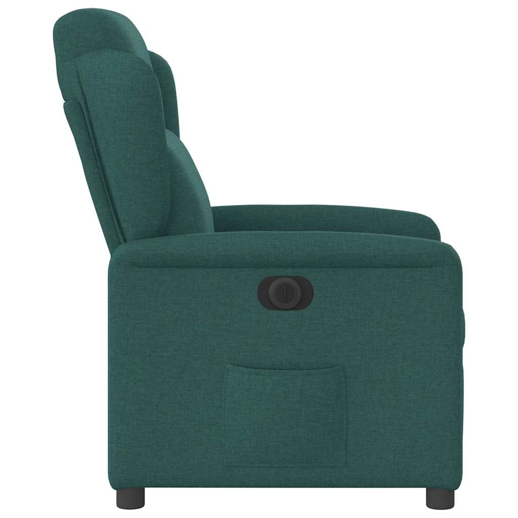 Fauteuil verstelbaar elektrisch stof donkergroen