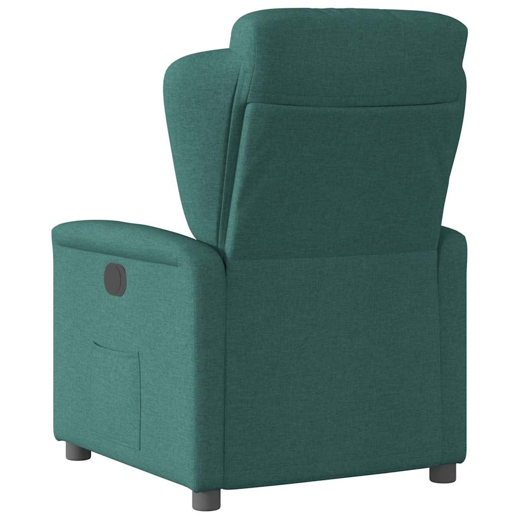 Fauteuil verstelbaar elektrisch stof donkergroen