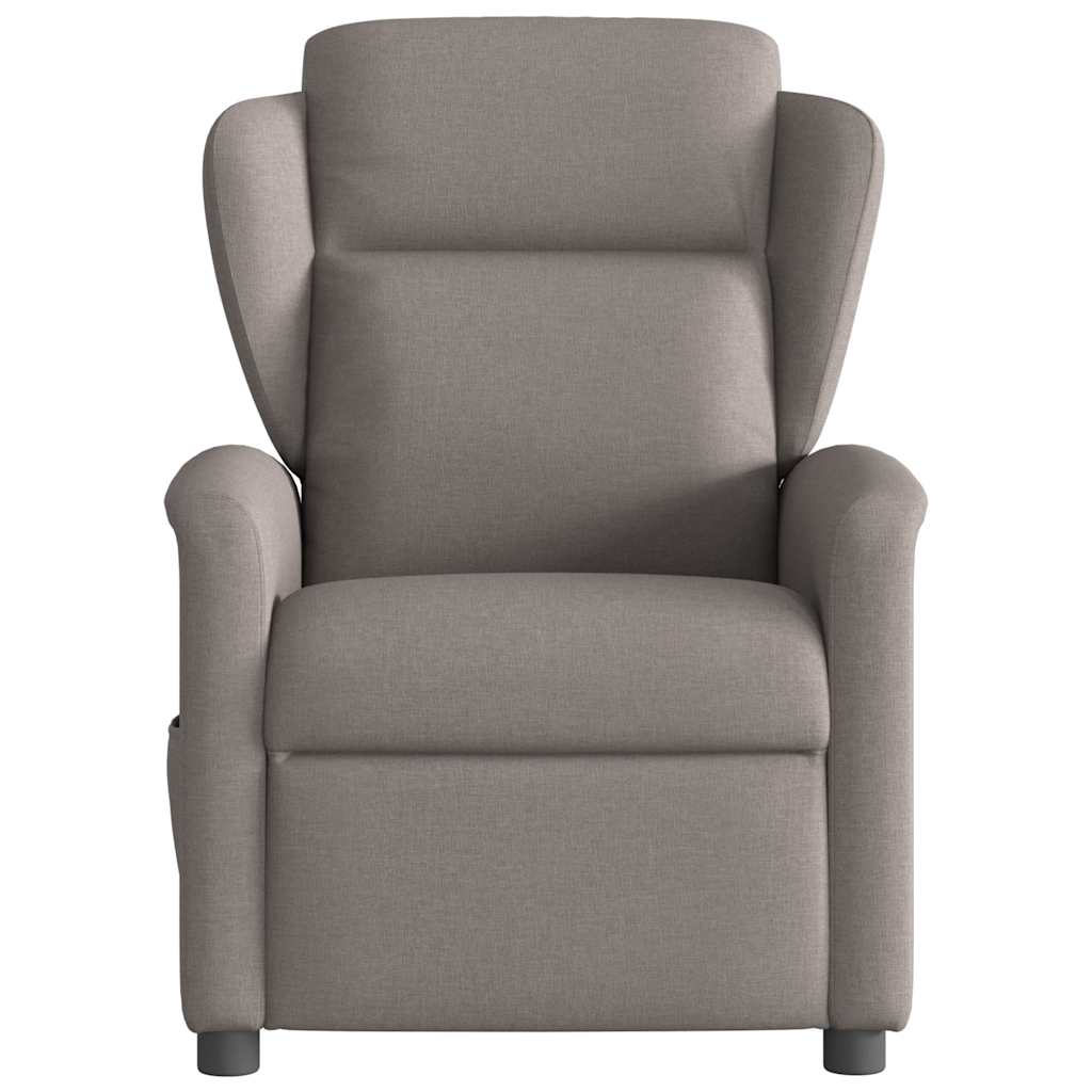 Fauteuil verstelbaar elektrisch stof taupe