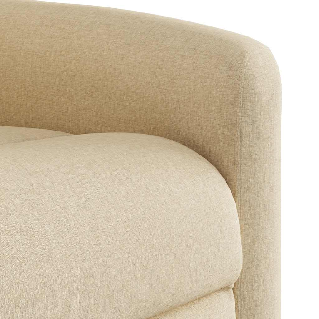 Fauteuil verstelbaar elektrisch stof crèmekleurig