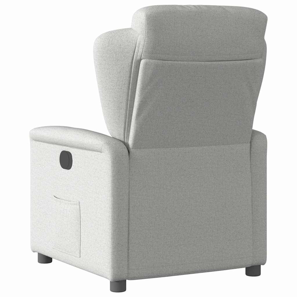 Fauteuil elektrisch verstelbaar stof wolk grijs