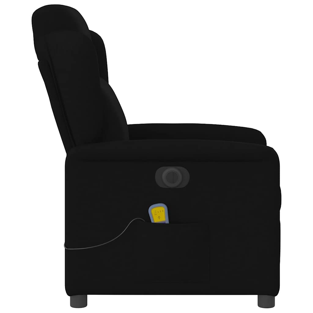 Massagestoel elektrisch verstelbaar stof zwart