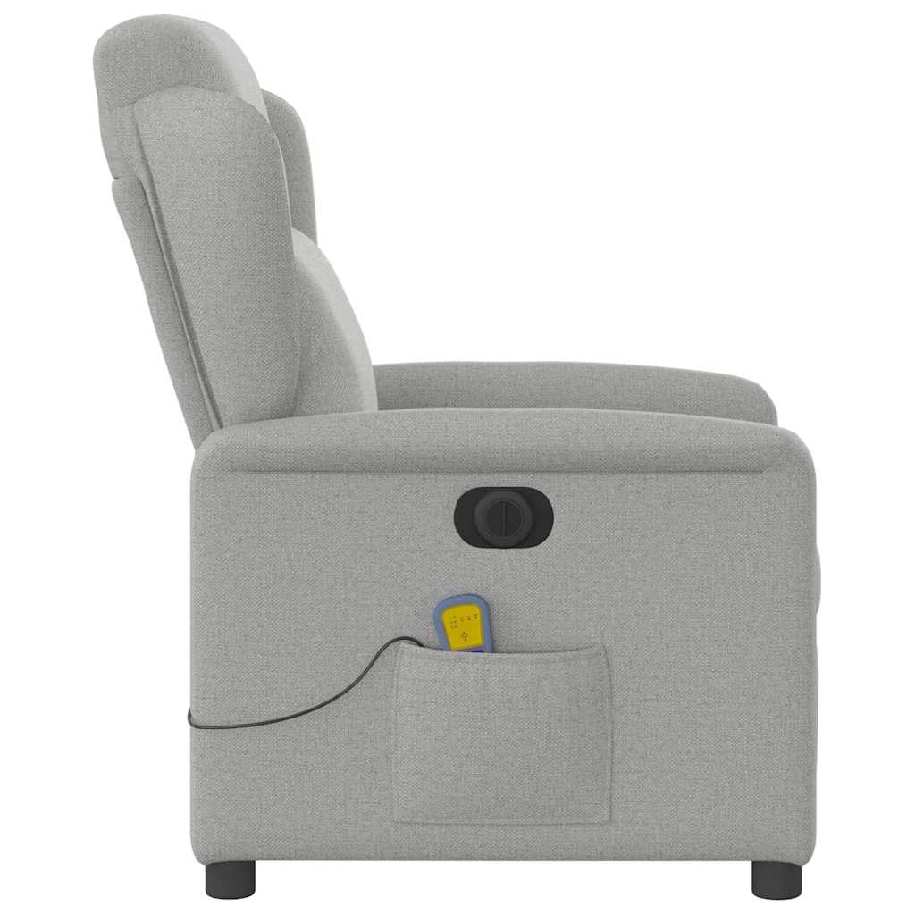 Massagestoel elektrisch verstelbaar stof wolk grijs