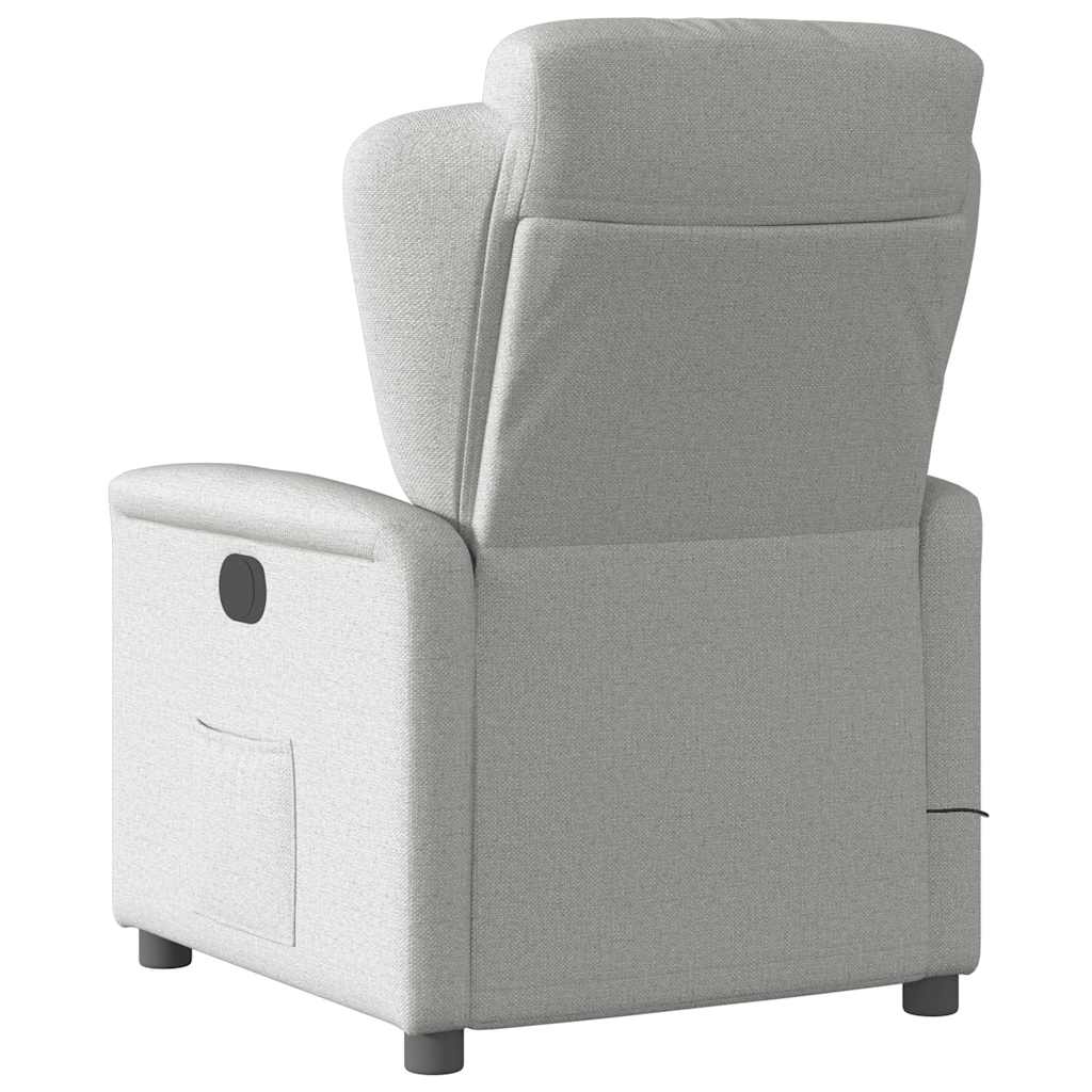 Massagestoel elektrisch verstelbaar stof wolk grijs