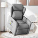 Sta-op-massagestoel verstelbaar stof lichtgrijs