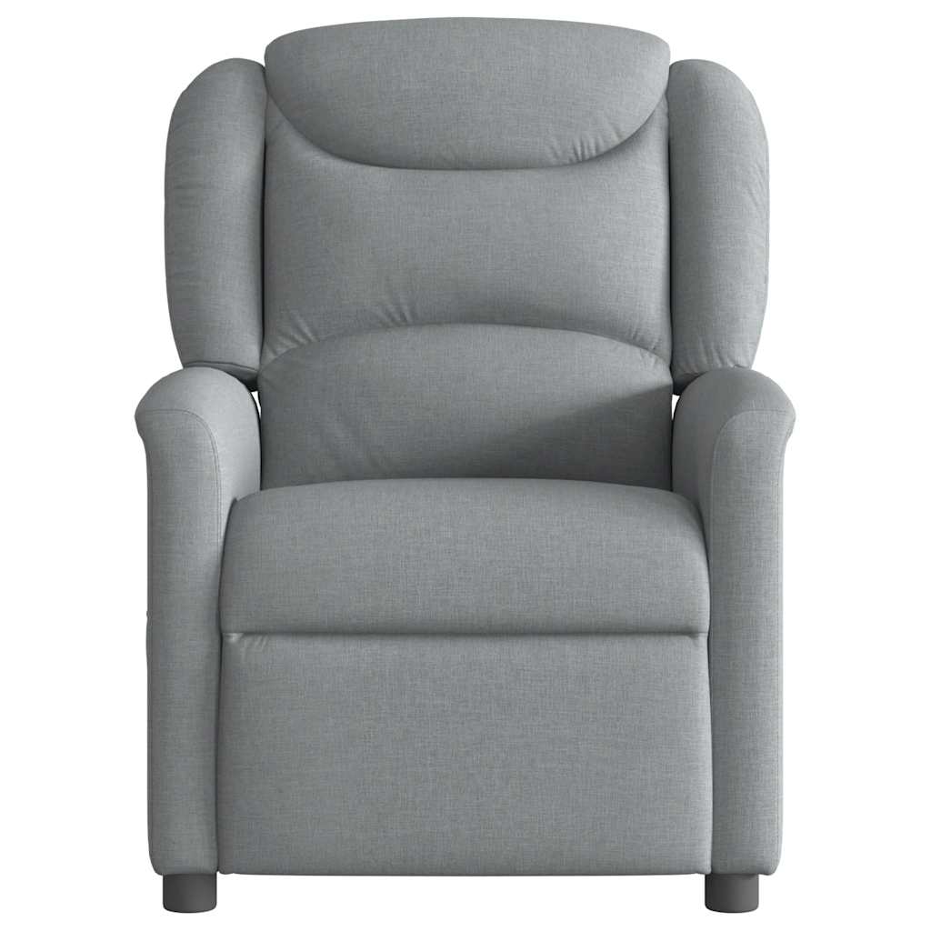 Fauteuil elektrisch verstelbaar stof lichtgrijs