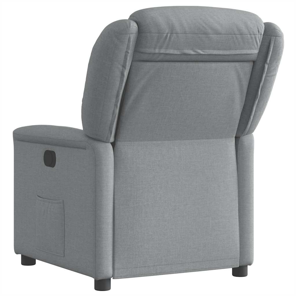 Fauteuil elektrisch verstelbaar stof lichtgrijs