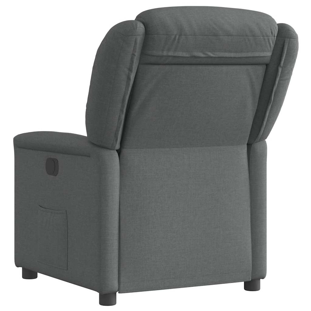 Fauteuil elektrisch verstelbaar stof donkergrijs