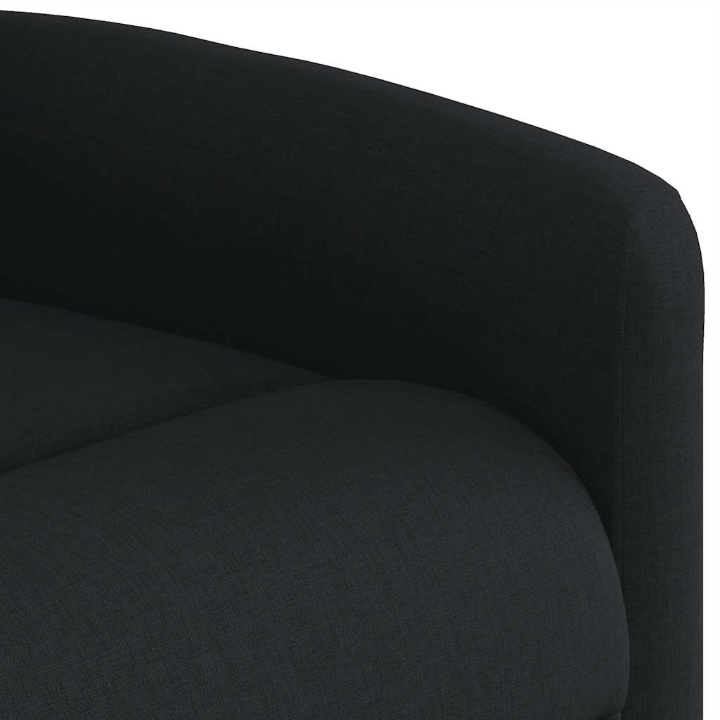 Fauteuil verstelbaar elektrisch stof zwart