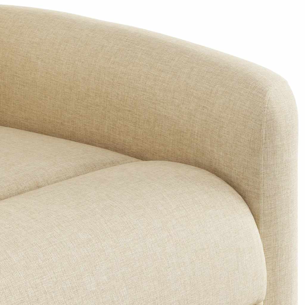 Fauteuil verstelbaar elektrisch stof crèmekleurig