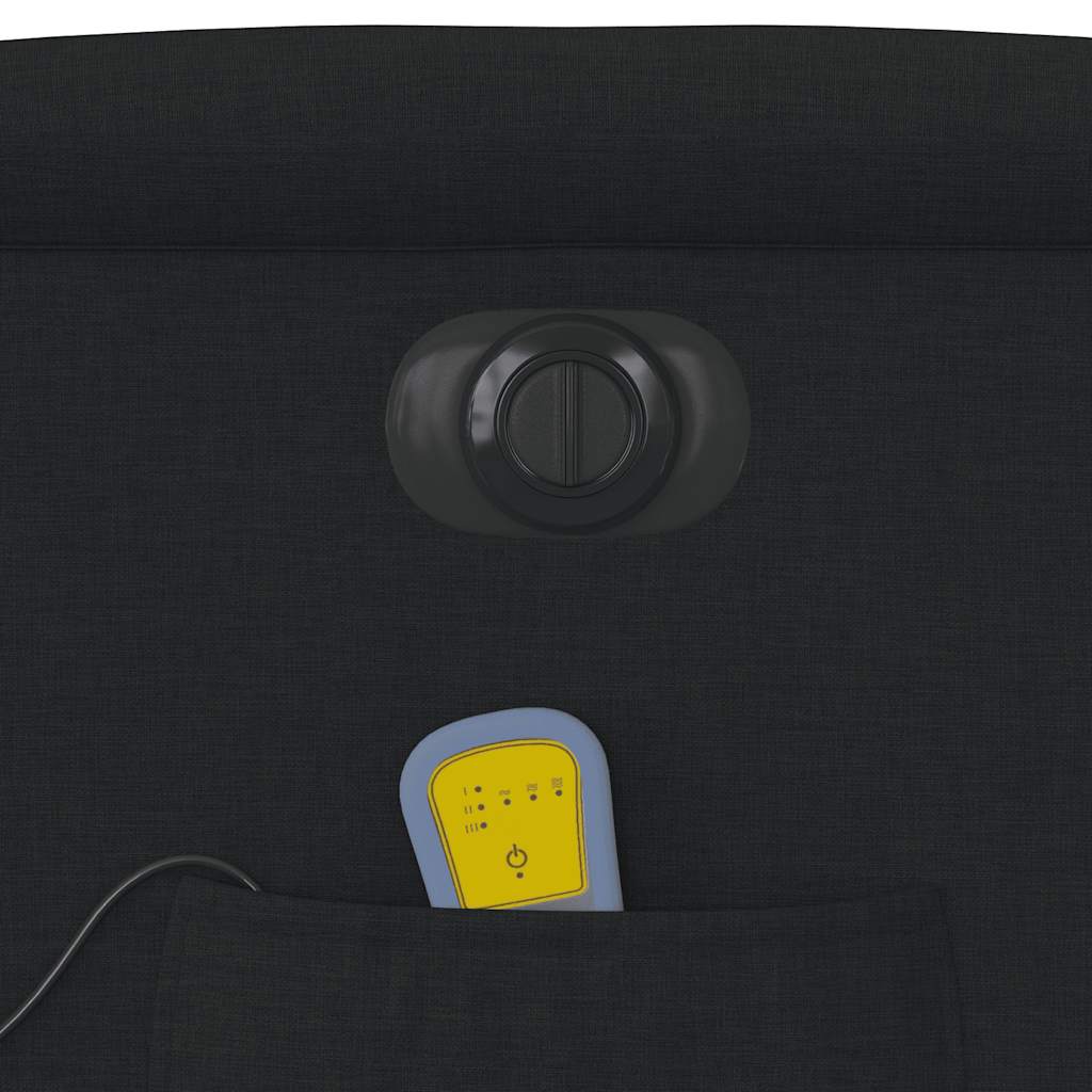 Massagestoel elektrisch verstelbaar stof zwart