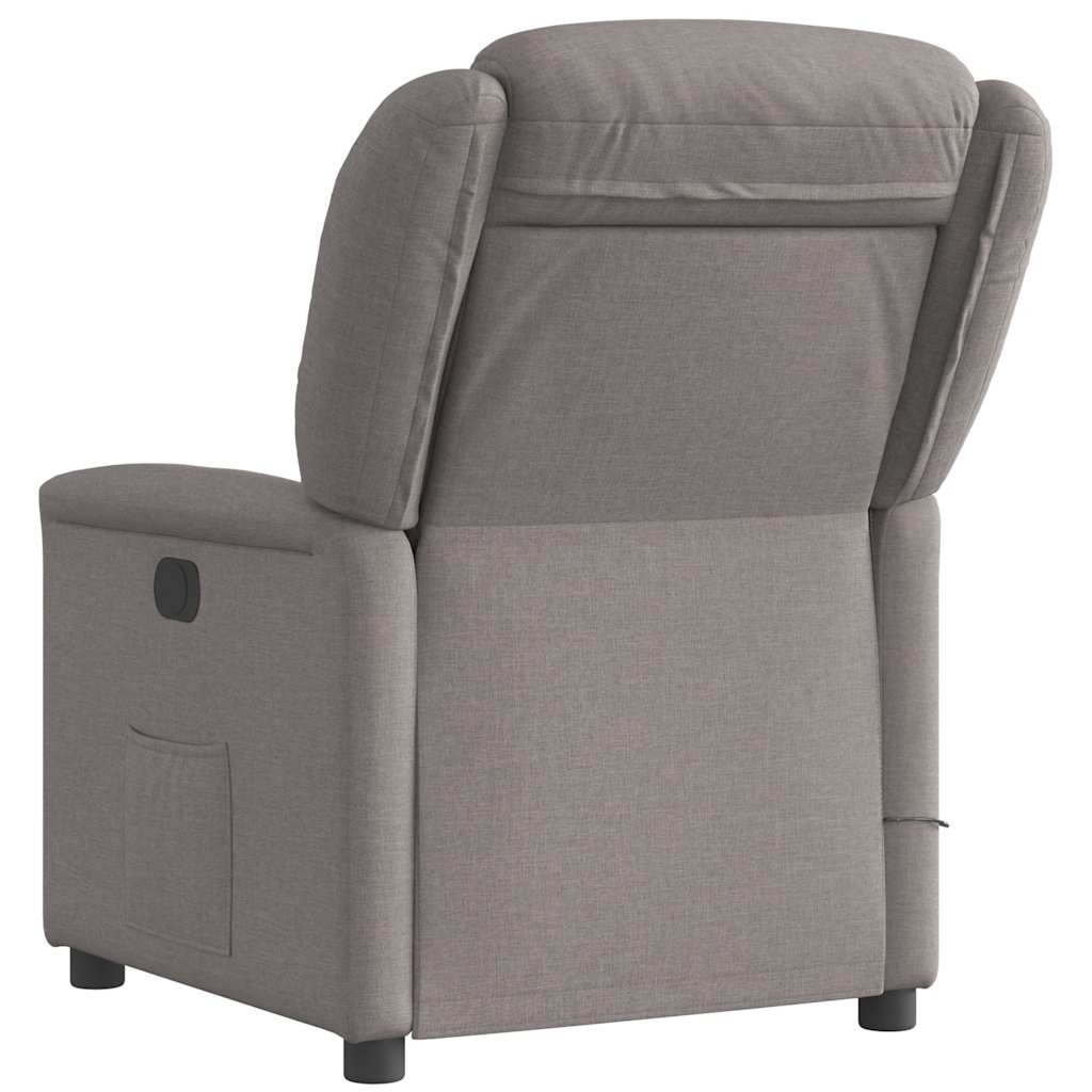 Massagestoel elektrisch verstelbaar stof taupe